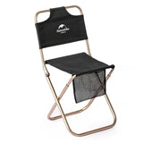 Naturehike MZ01 Foldable Stools With Back - Black