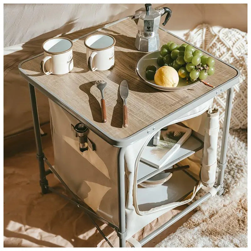 Naturehike Mini Outdoor Folding Shelf - Oat