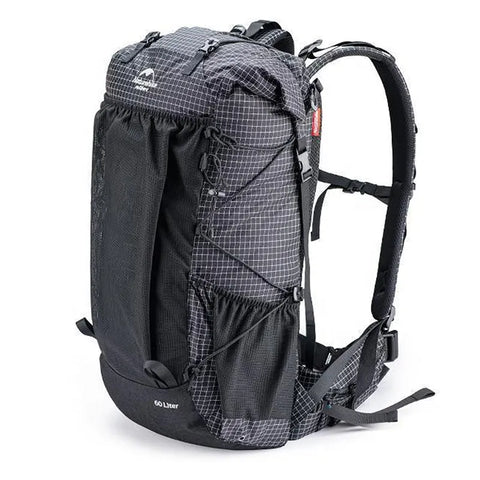 Naturehike Rock Hiking Backpack - Black (60L+5L)
