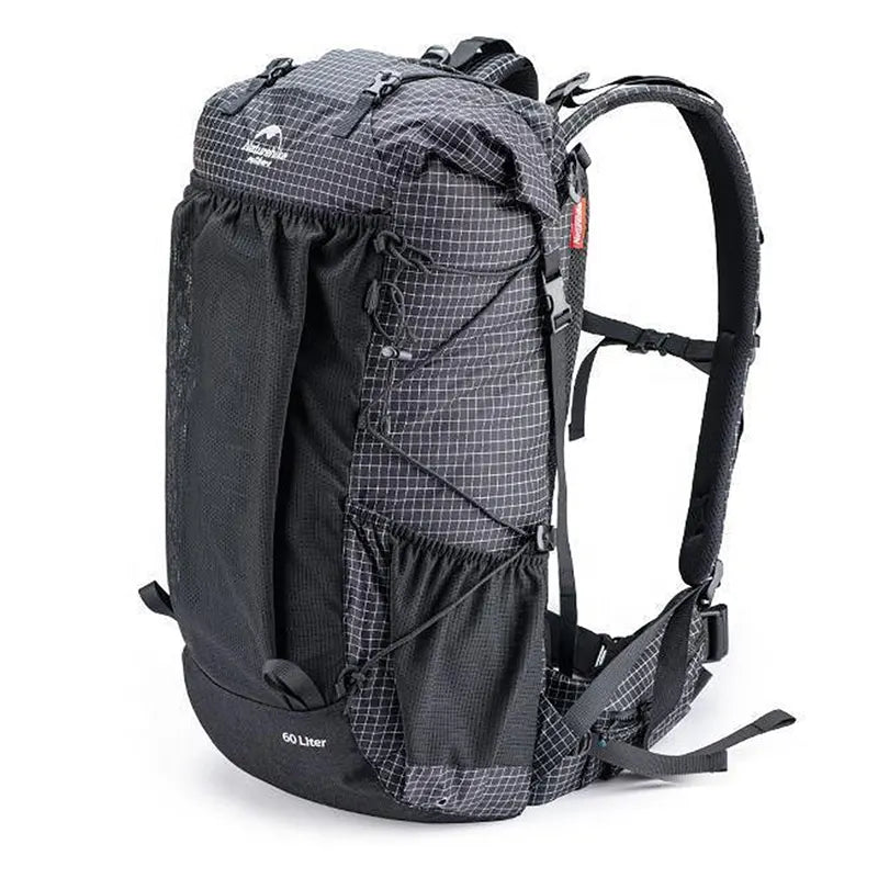 Naturehike Rock Hiking Backpack - Black (60L+5L)