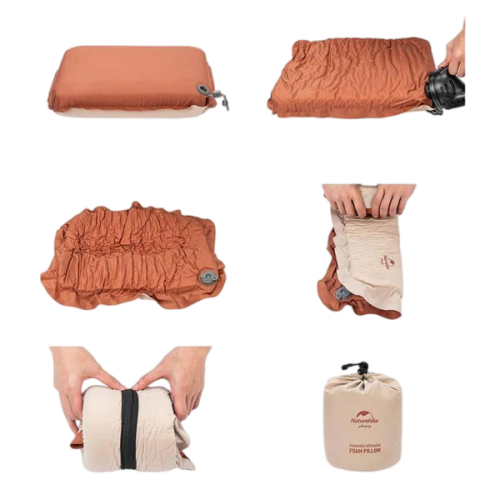 Naturehike 3D Comfortable Silent Foam Pillow - Almond Yellow