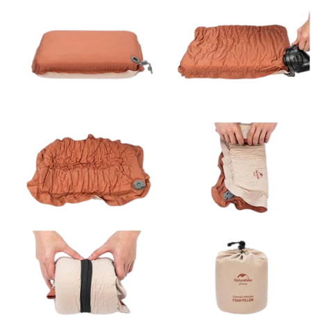 Naturehike 3D Comfortable Silent Foam Pillow - Almond Yellow