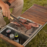 Naturehike Four-Piece Barbecue Tool Set - Wood + Stainless Steel
