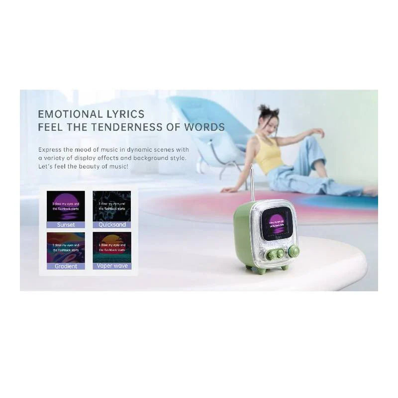 Divoom Tiivoo-2 Photo Album & Lyrics Bluetooth Mini Speaker - Vintage Green