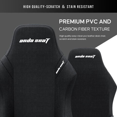 Andaseat Luna Pro with Footrest, Gaming Chair Large , Fabric