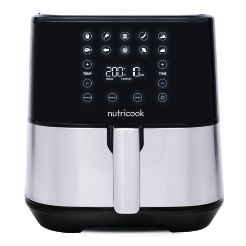 Nutricook, Air Fryer NC-AF205 – 1700W, 5.5L, SmartTemp, 10 Presets, Stainless Steel, Black