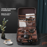 KKF, 8-Piece Outdoor Hand Brewing Coffee Making Set with Leather Carry Bag