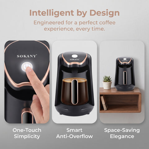 SOKANY Electric Turkish Coffee Maker 600W, 250ml - SK-04008