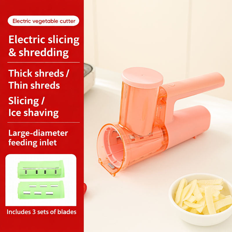 KKF, Multifunctional Electric Salad Maker & Veg Shredder 1800mAh USB Type-C Rechargeable with Stainless Steel Blades (CY-011)