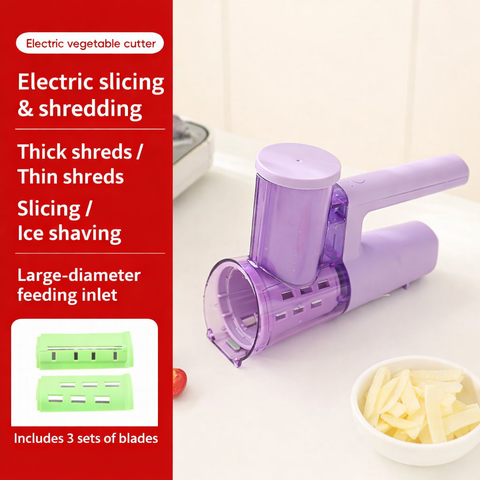 KKF, Multifunctional Electric Salad Maker & Veg Shredder 1800mAh USB Type-C Rechargeable with Stainless Steel Blades (CY-011)