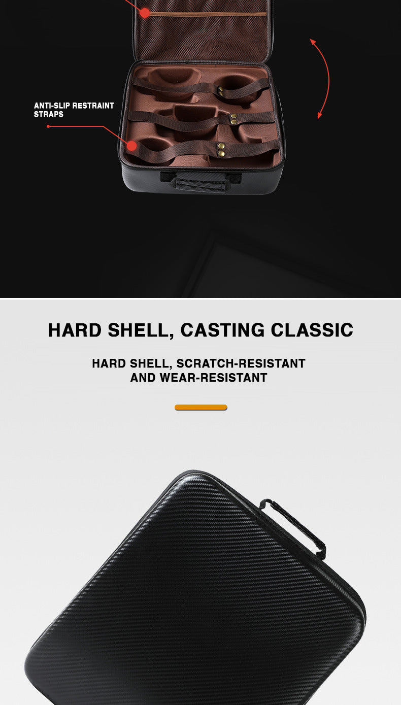 KKF, 8-Piece Outdoor Hand Brewing Coffee Making Set with Leather Carry Bag