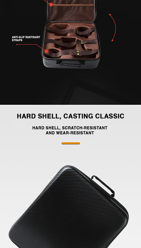 KKF, 8-Piece Outdoor Hand Brewing Coffee Making Set with Leather Carry Bag