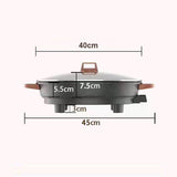 KKF, 40CM Multi-Functional Electric Baking Tray with Deep Non-Stick Pan