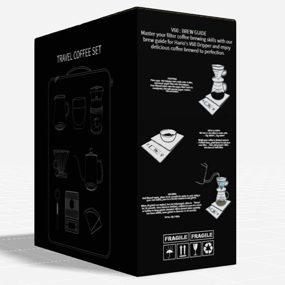 KKF, 8-Piece Outdoor Hand Brewing Coffee Making Set with Leather Carry Bag