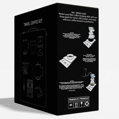 KKF, 8-Piece Outdoor Hand Brewing Coffee Making Set with Leather Carry Bag