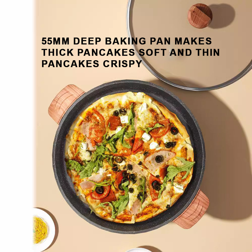 KKF, 40CM Multi-Functional Electric Baking Tray with Deep Non-Stick Pan