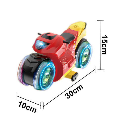 Drift Spray Stunt Motorcycle Toy with 2.4G Remote & Gesture Control, LED Lights & Mist Effect