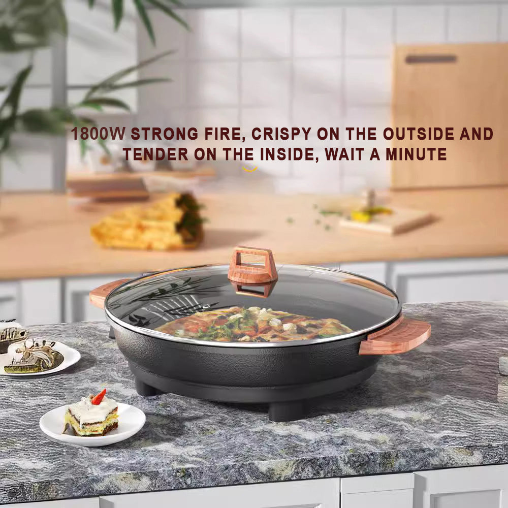 KKF, 40CM Multi-Functional Electric Baking Tray with Deep Non-Stick Pan