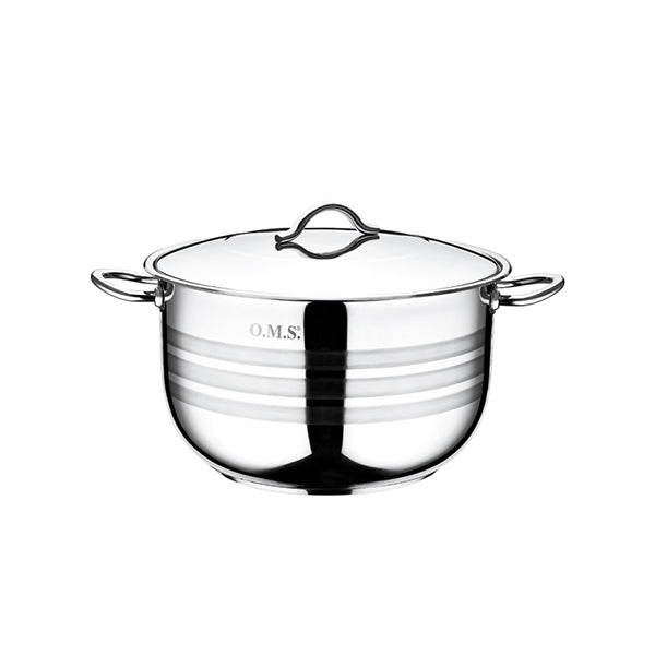 Oms stainless steel casserole with lid 24cm
