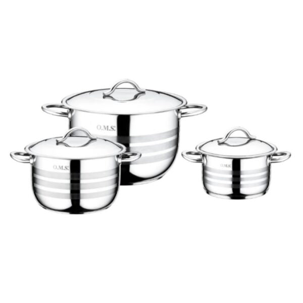 OMS Stainless Steel Cookware Set of 6