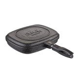 OMS Rectangular Granite Double Sided Grill 36x26x9cm - Black