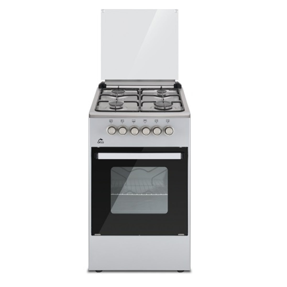 Orca Gas Cooker 50x50, 4 Burners, Silver