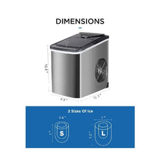Orca Ice Maker, 12kg/24hr - Stainless Steel