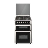 طباخ غاز ميديا ​​60×60، 4 شعلات، 2 مقبض، فضي