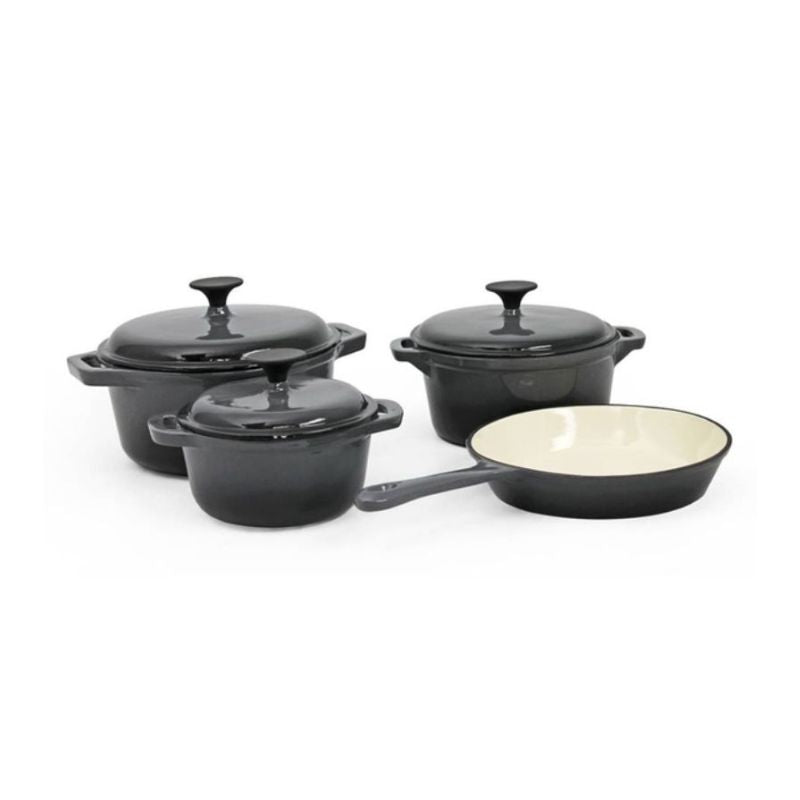 OSFE Cast Iron Cookware Set 7 PCS - Grey