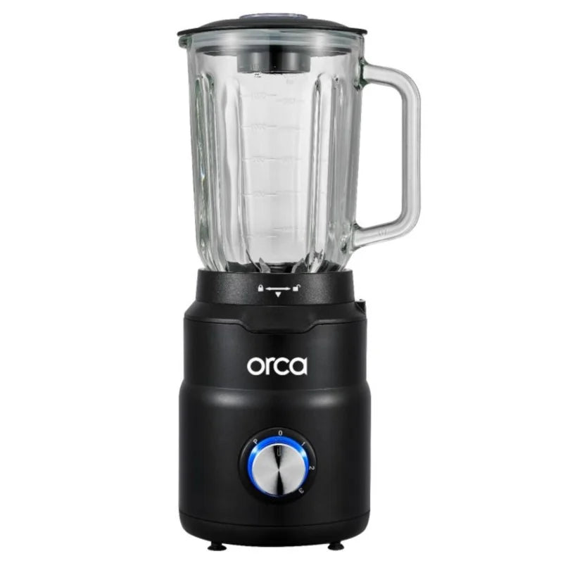 Orca Stand Blender 1.5L, 600W Glass Jar - Black