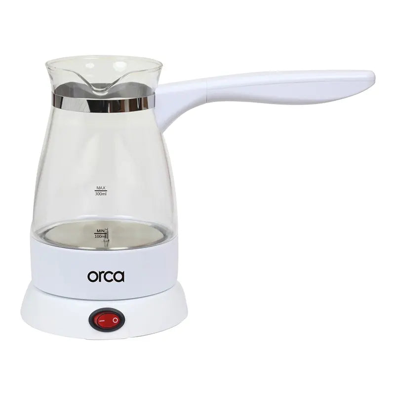 Orca Turkish Coffee Maker 1000W Glass - White