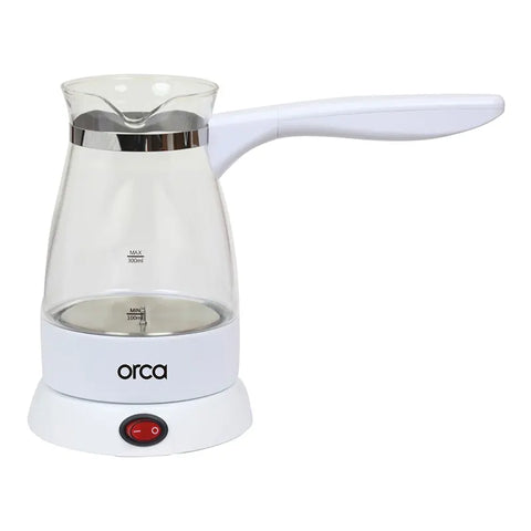 Orca Turkish Coffee Maker 1000W Glass - White