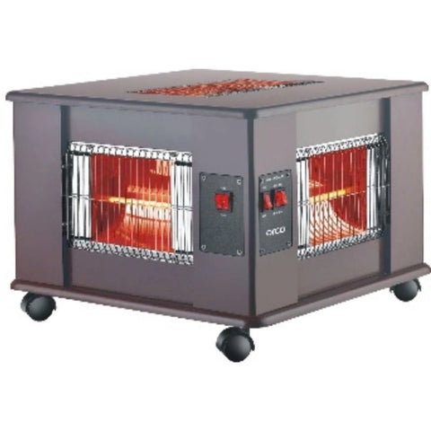 Orca Wooden Quartz Heater - 2400W 5 face - Red