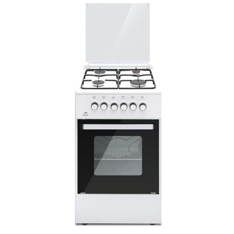Orca, 4 Burner Gas Cooker 50x50cm, White – OR-5050ODW