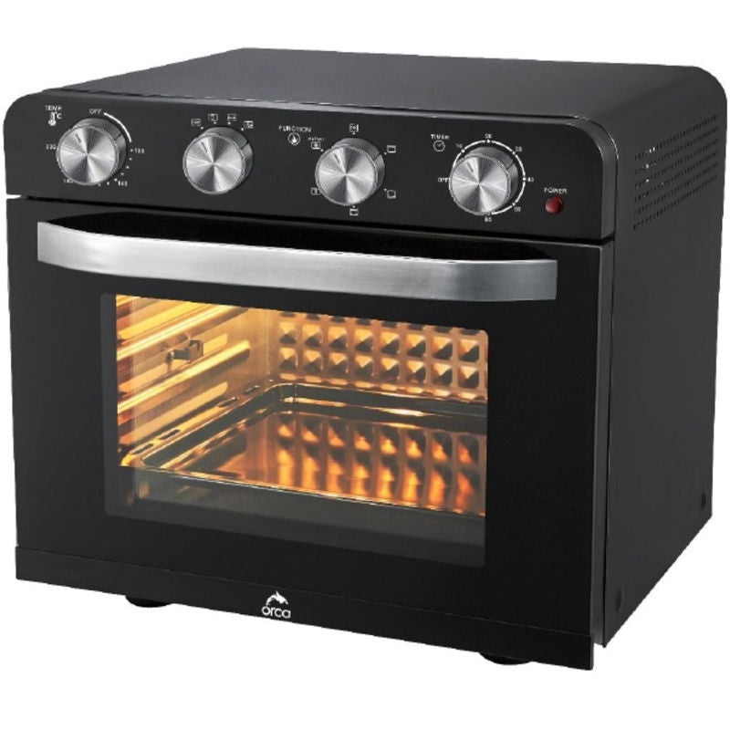 Orca, Air Fryer Oven 36L 1800W with Rotisserie & Double Glass Door – Black