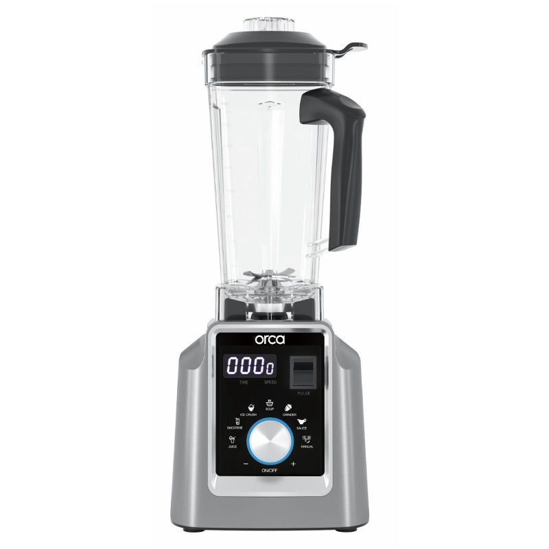 Orca, Commercial Blender 2L 1600W with Digital Control – Silver/Black