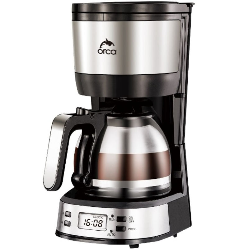 Orca Drip Coffee Maker 0.75L 600W with Digital LCD Display – Black