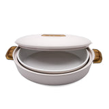 White/Amber Colorado Oval Insulated Server - 2.8L