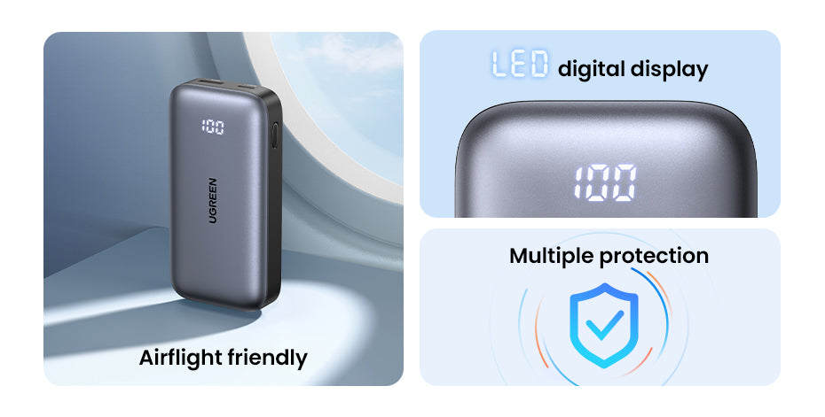 UGREEN 10000mAh PD-30WTwo-way Fast Charging Power Bank PB502