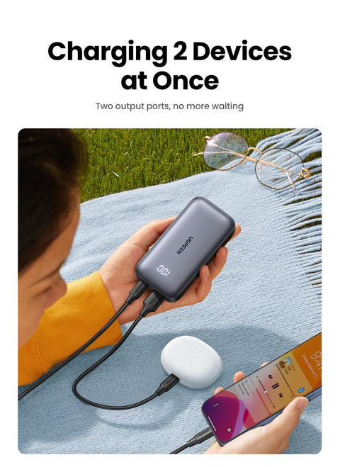 UGREEN 10000mAh PD-30WTwo-way Fast Charging Power Bank PB502