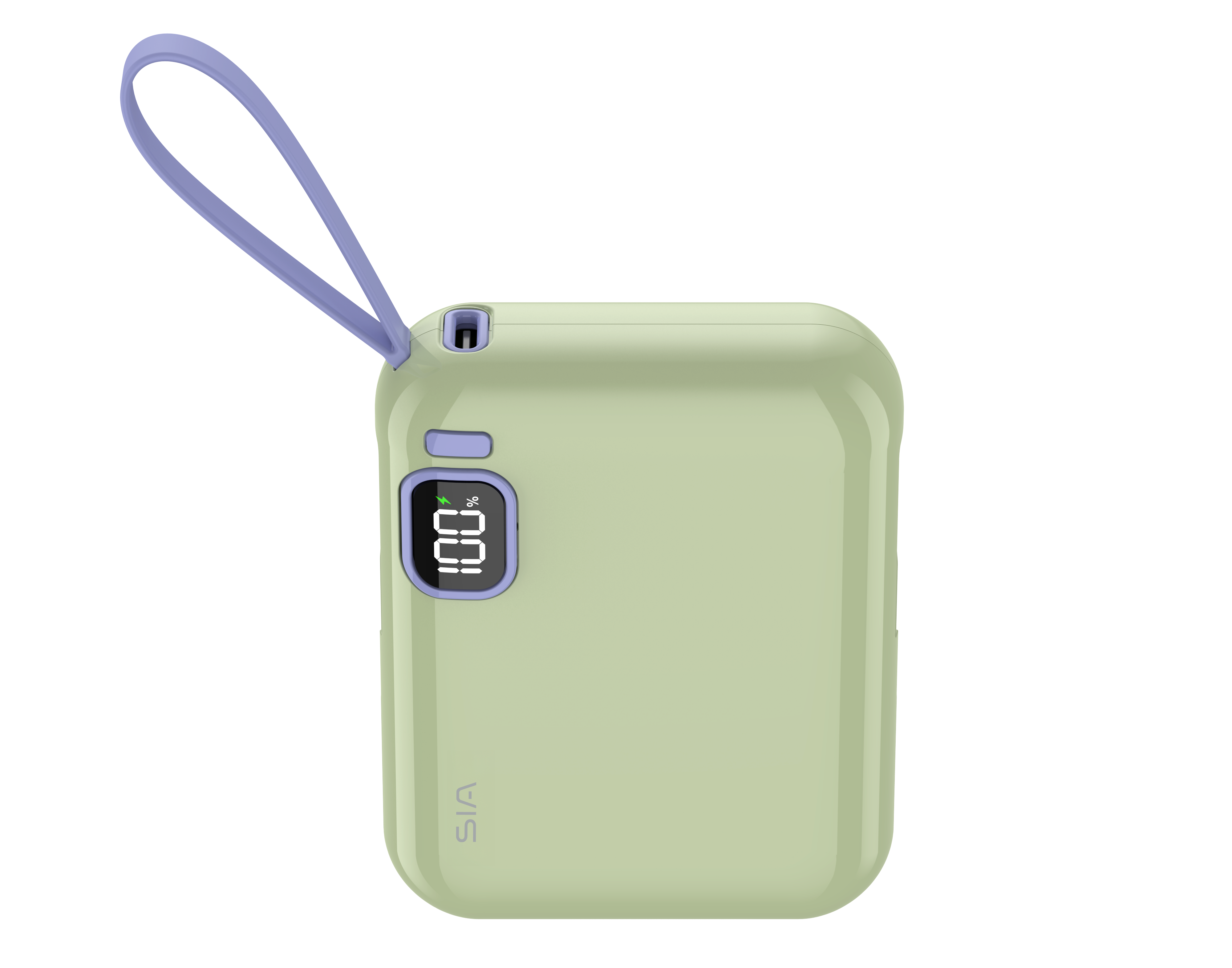 SIA PB302 10000mAh power bank with cable 38.5WH green