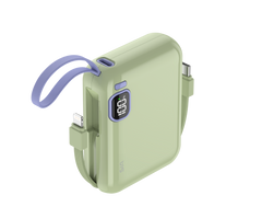 SIA PB302 10000mAh power bank with cable 38.5WH green