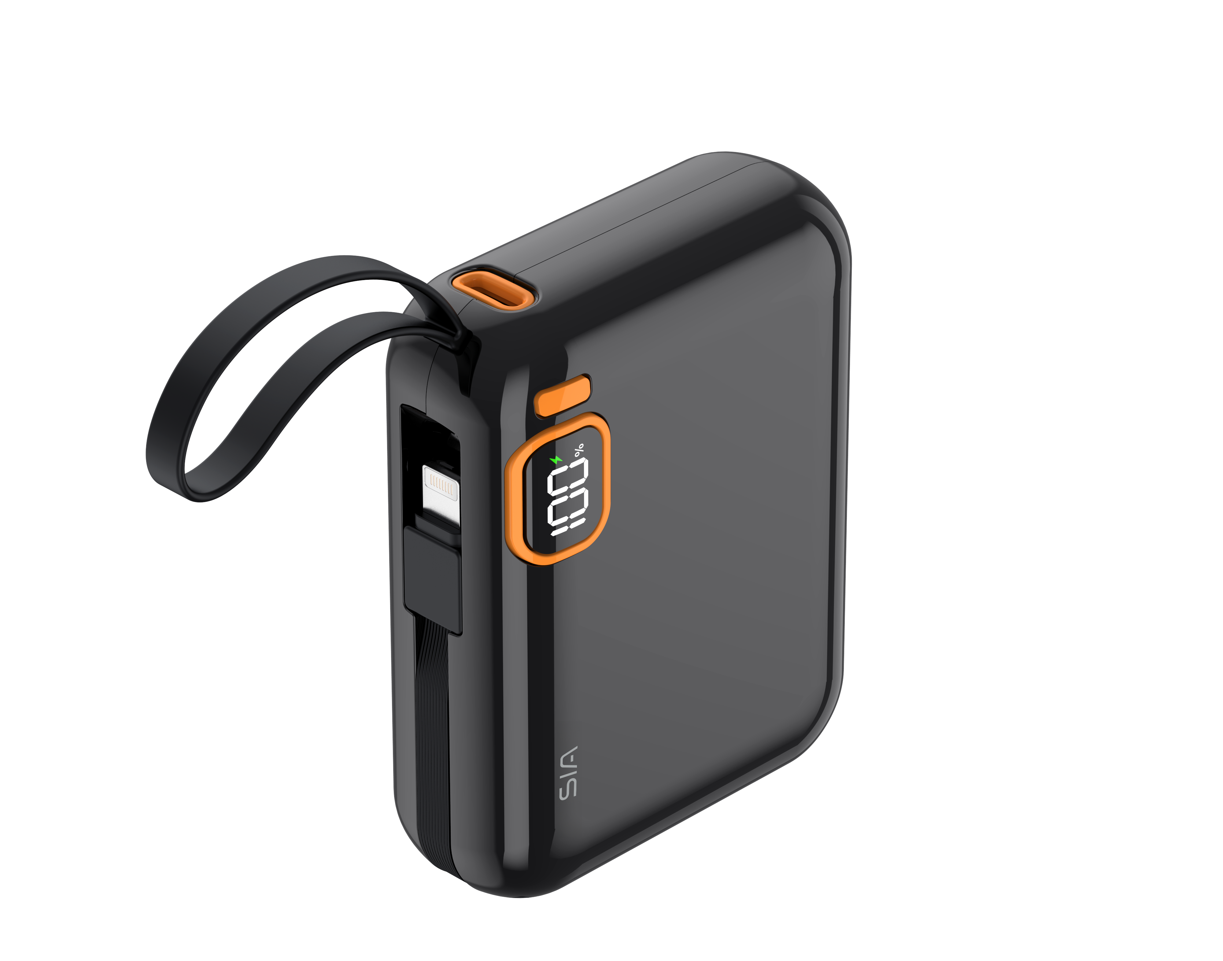 SIA PB302 10000mAh power bank with cable 38.5WH black