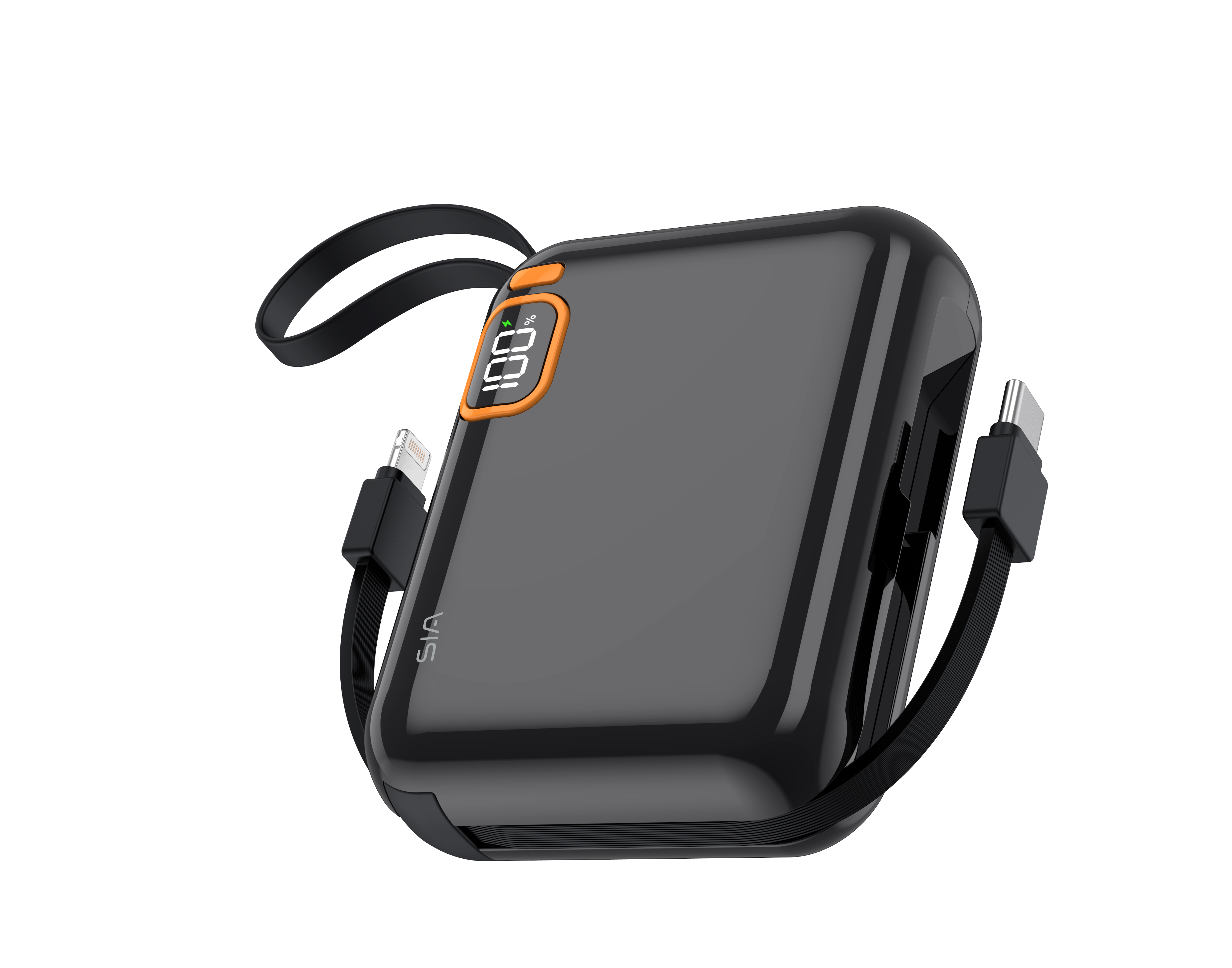 SIA PB302 10000mAh power bank with cable 38.5WH black