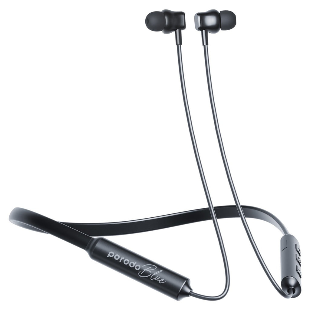 Porodo Blue ENC Neckband In-Ear Earphones Black