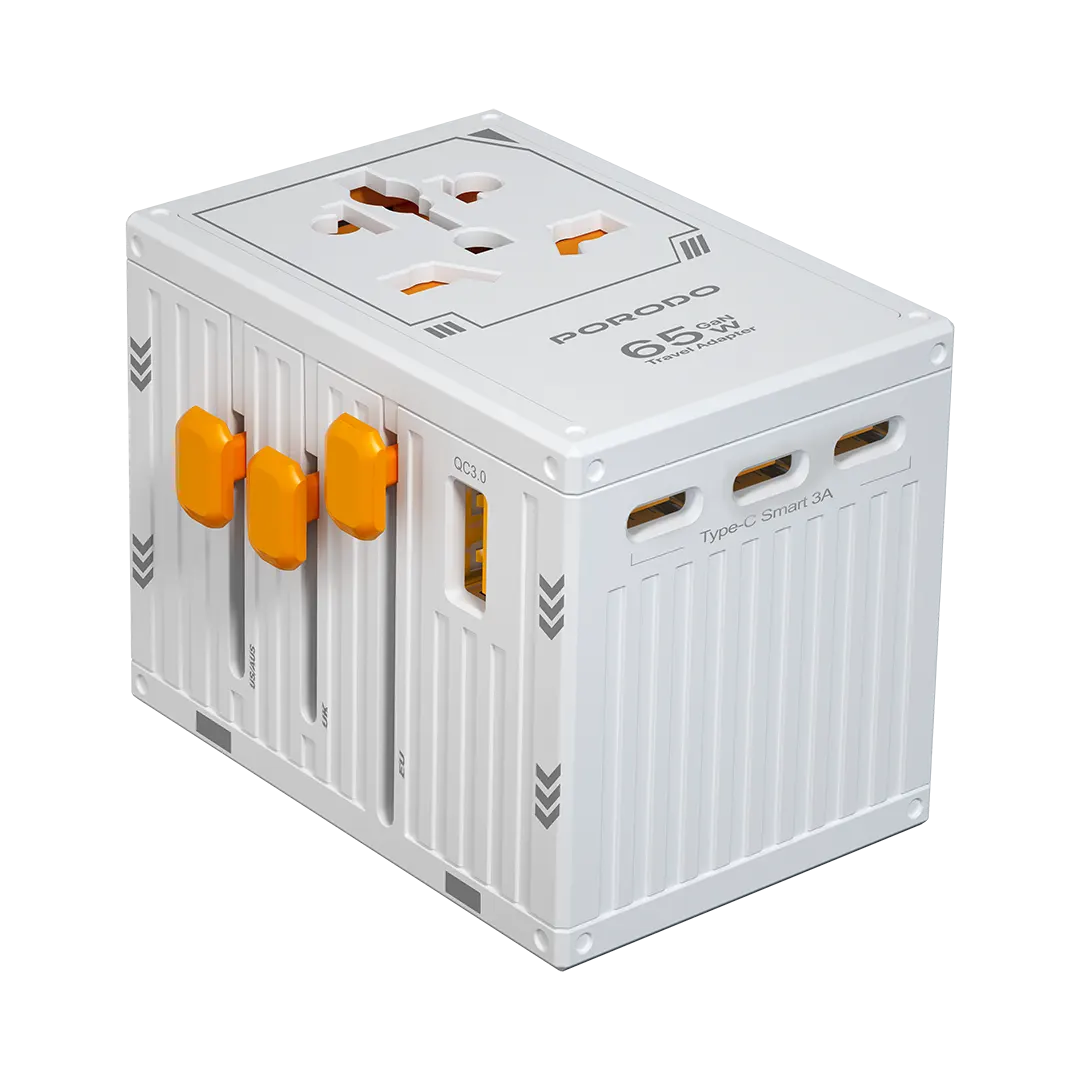 Porodo FWC038 Gan 5-Port Travel Block Universal Charger