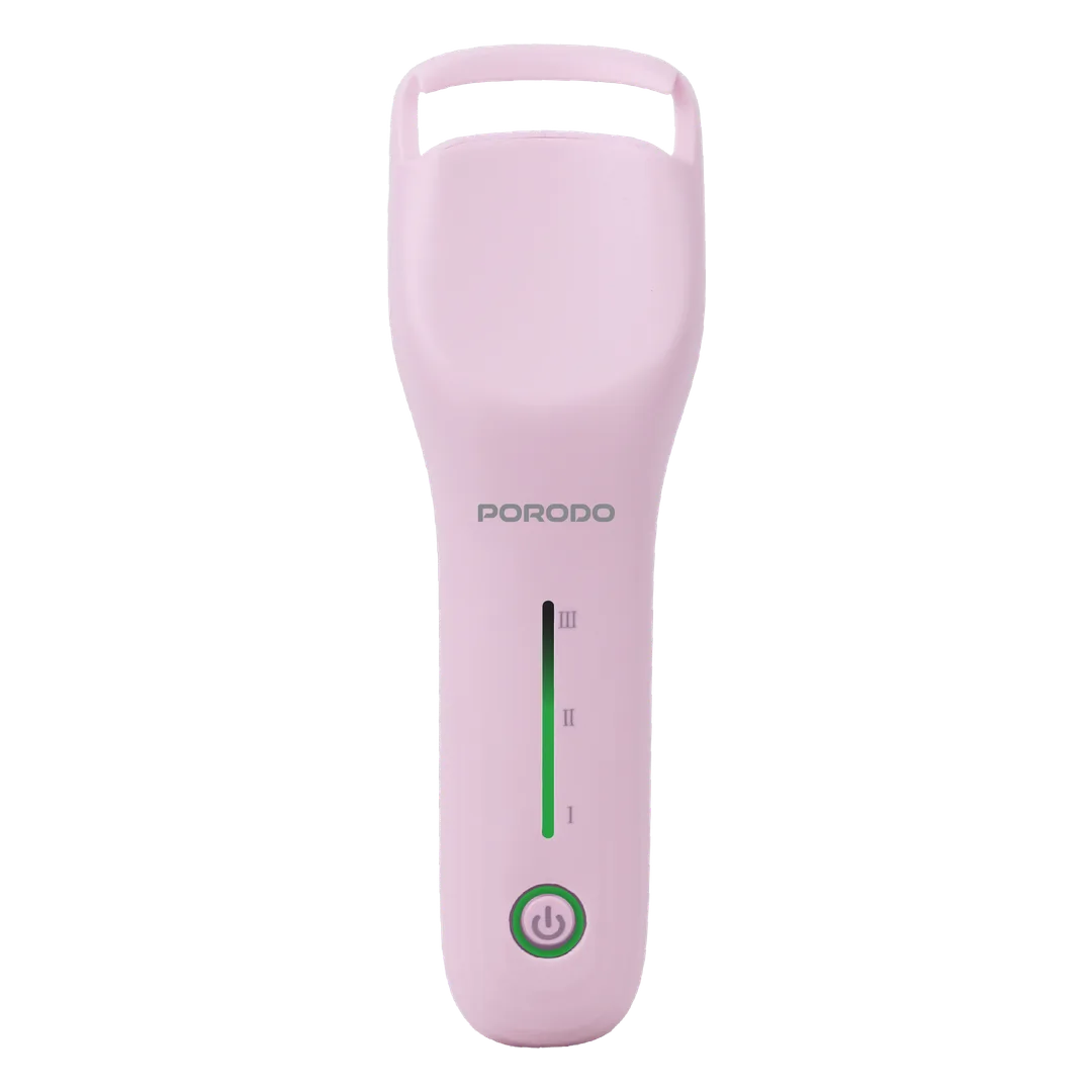 Porodo Liffestyle Fleuris Rechargeable Heated Eyelash Curler-Pink