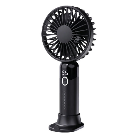 Porodo Lifestyle Chillo Air Portable Handheld Fan With 2-in-1 Detachable Base & Phone Stand