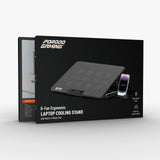 Porodo Gaming 8-Fan Ergonomic Laptop Cooling Stand - Black