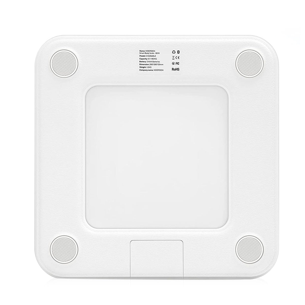 Noerden BIMI White Smart Body Scale – Bluetooth Weight, BMI & BMR Tracker